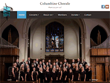 Tablet Screenshot of columbinechorale.org